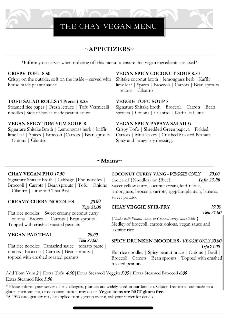 Menu, No.1 Noodle