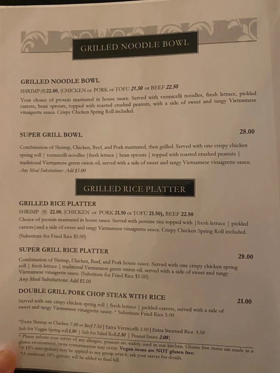Menu, No.1 Noodle