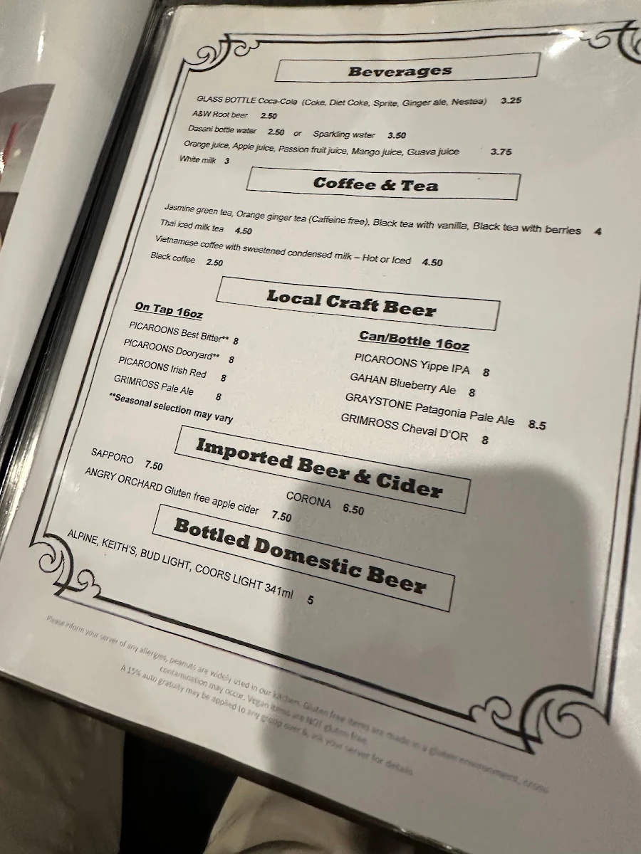Menu, No.1 Noodle