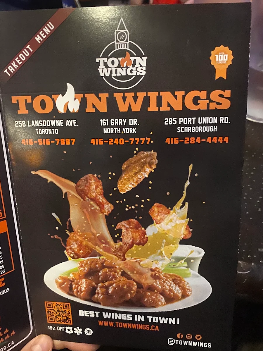 Menu, Town Wings