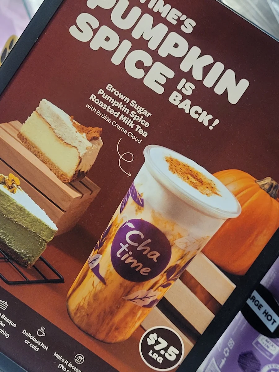 Menu, Chatime