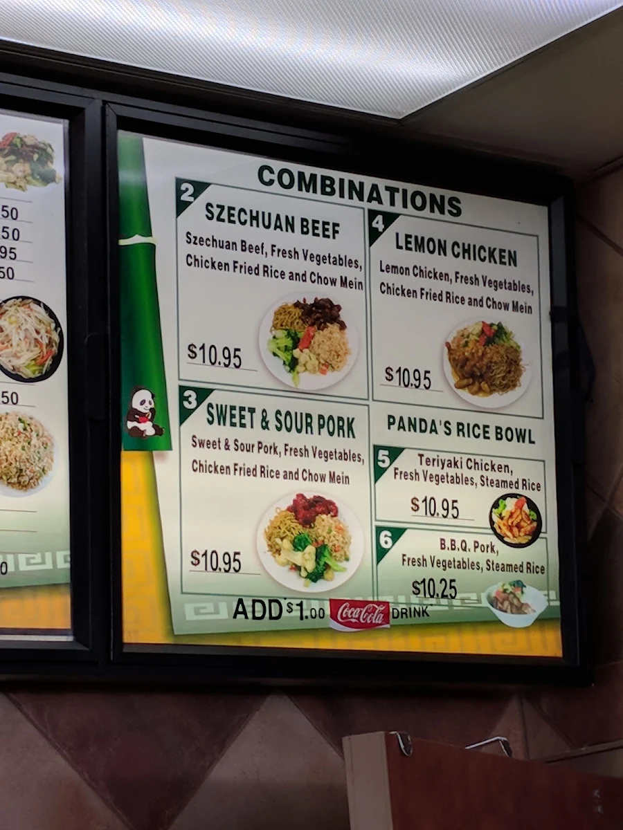 Menu, Panda Hut Leduc Chinese Restaurant