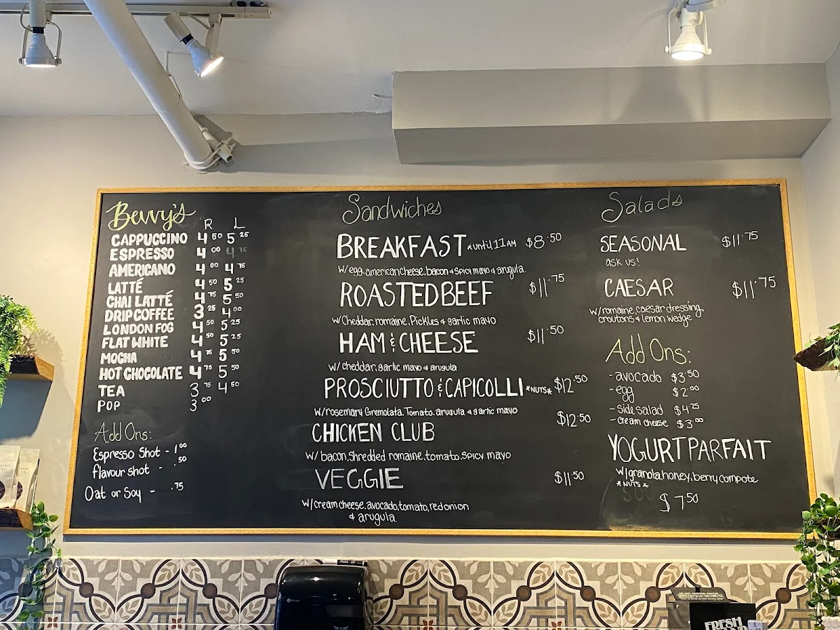 Menu, Misty Pines Cafe and Bakery