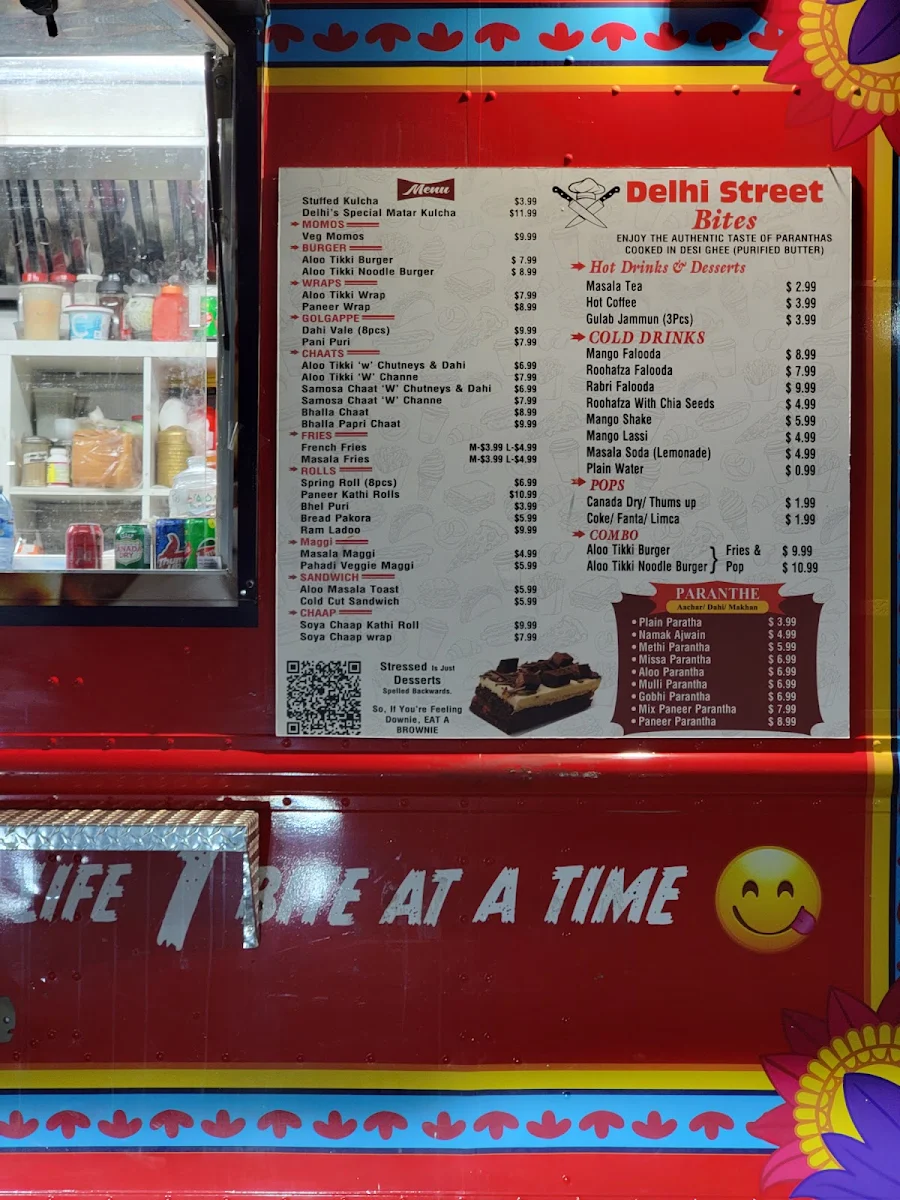 Menu, Delhi Street Bites