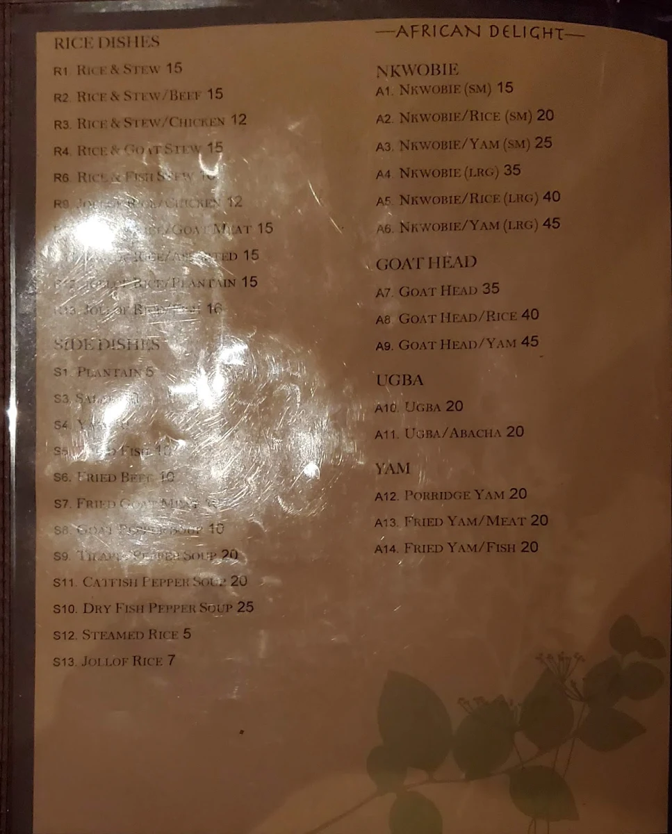 Menu, ID Love Restaurant & Bar