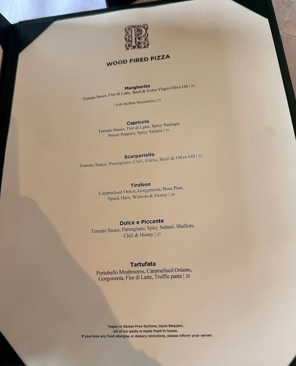 Menu, Pasqualino