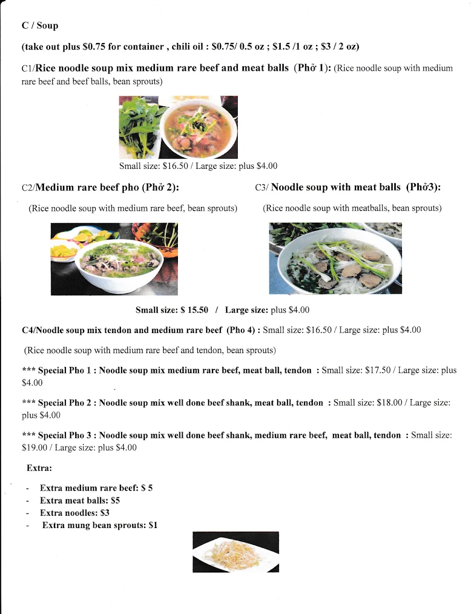 Menu, G&T Book Cafe Inc