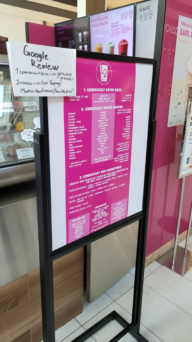 Menu, L2 Thé Aux Perles