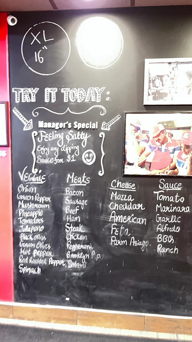 Menu, Domino's Pizza