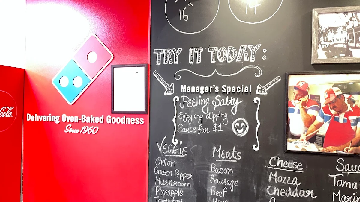 Menu, Domino's Pizza
