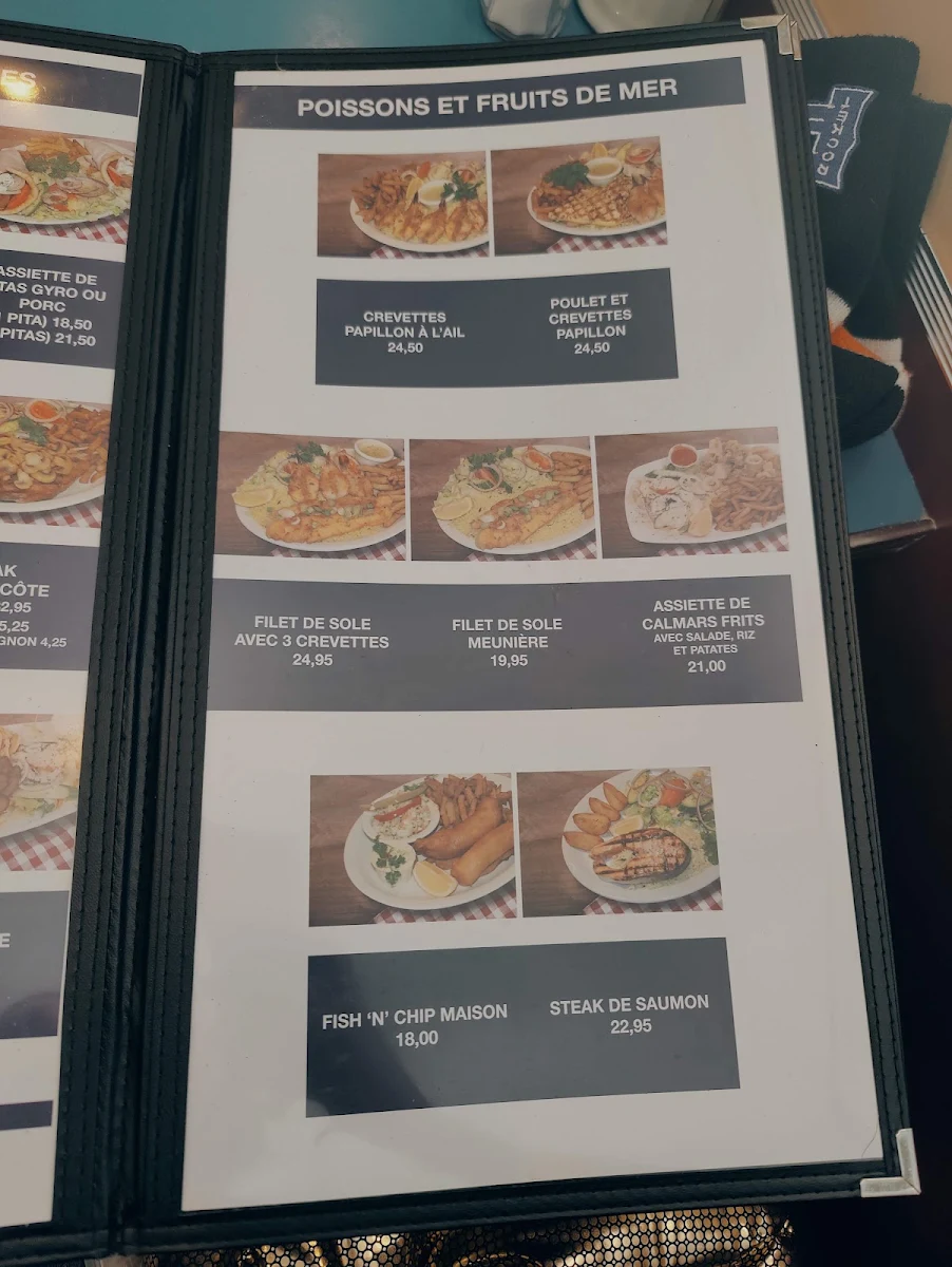 Menu, Lafayette Restaurant