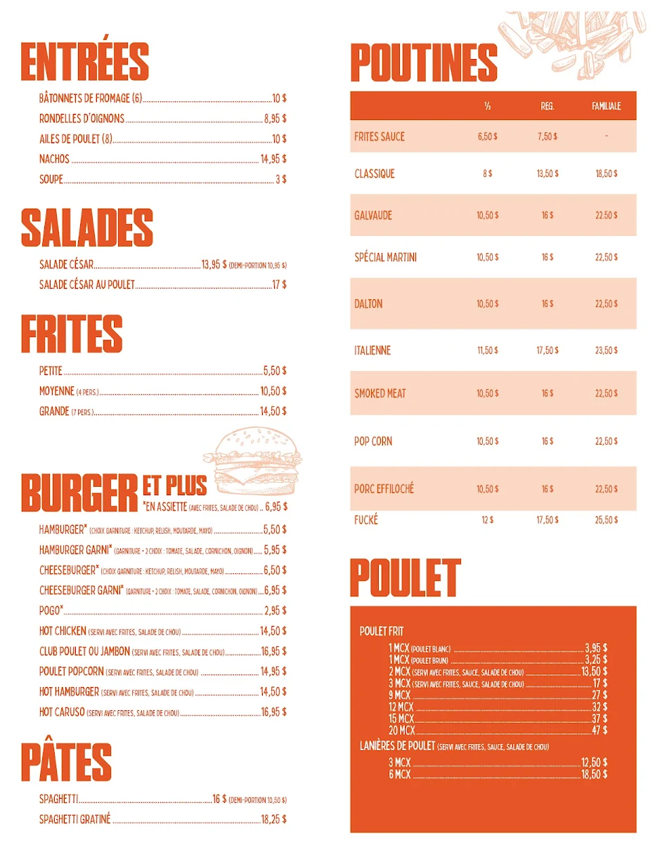 Menu, Barbuck Restaurant
