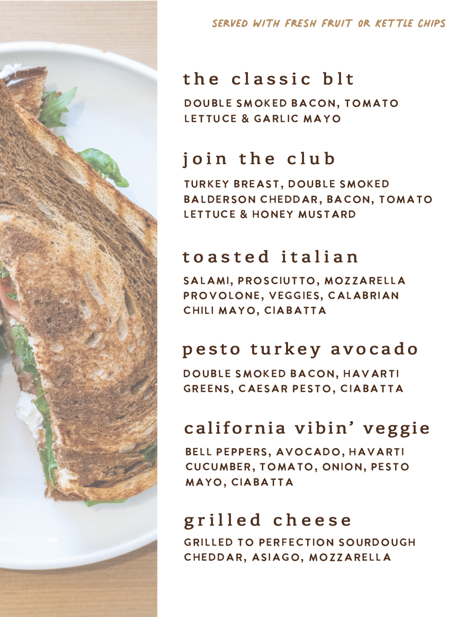 Menu, Coutts Coffee Roastery & Cafe