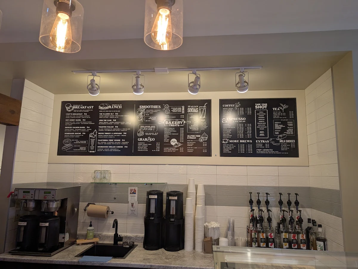 Menu, Coutts Coffee Roastery & Cafe