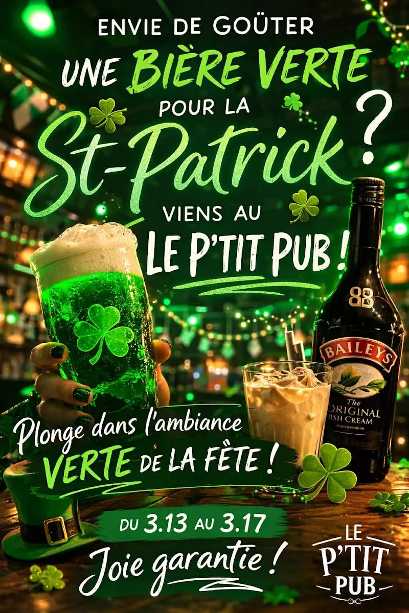Menu, Le P'tit Pub