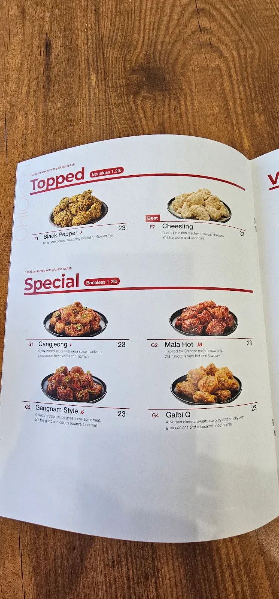 Menu, bb.q Chicken Fort McMurray