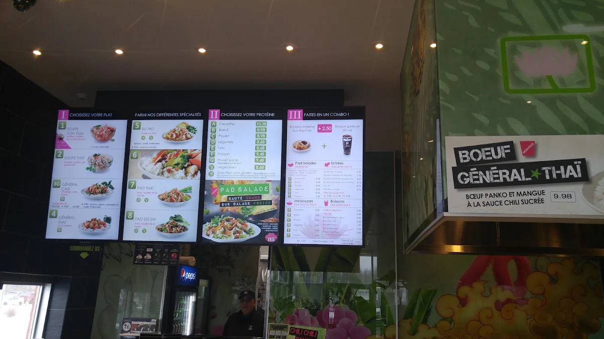 Menu, Thai Express Restaurant Laval