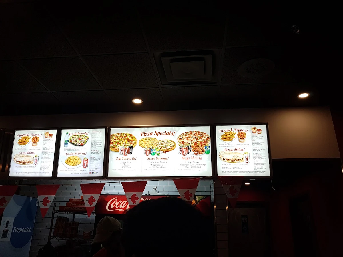 Menu, Pizza Pizza