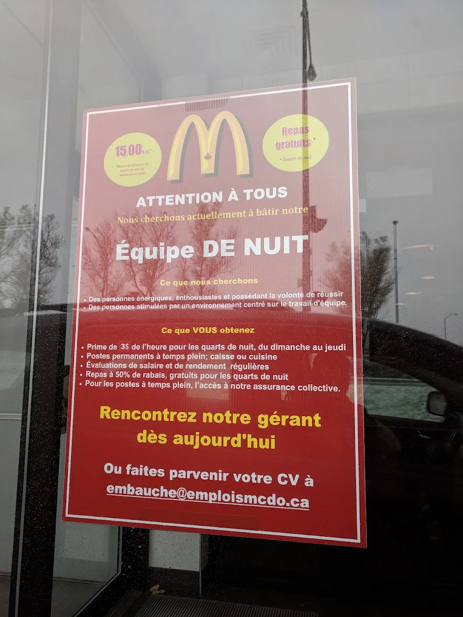 Menu, McDonald's