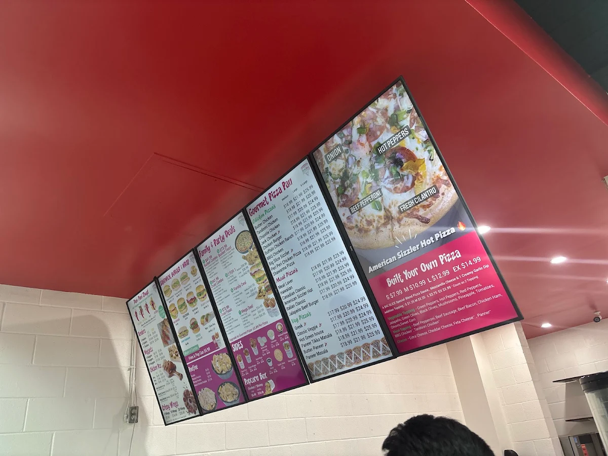 Menu, The Big Slice Pizza & Chicken