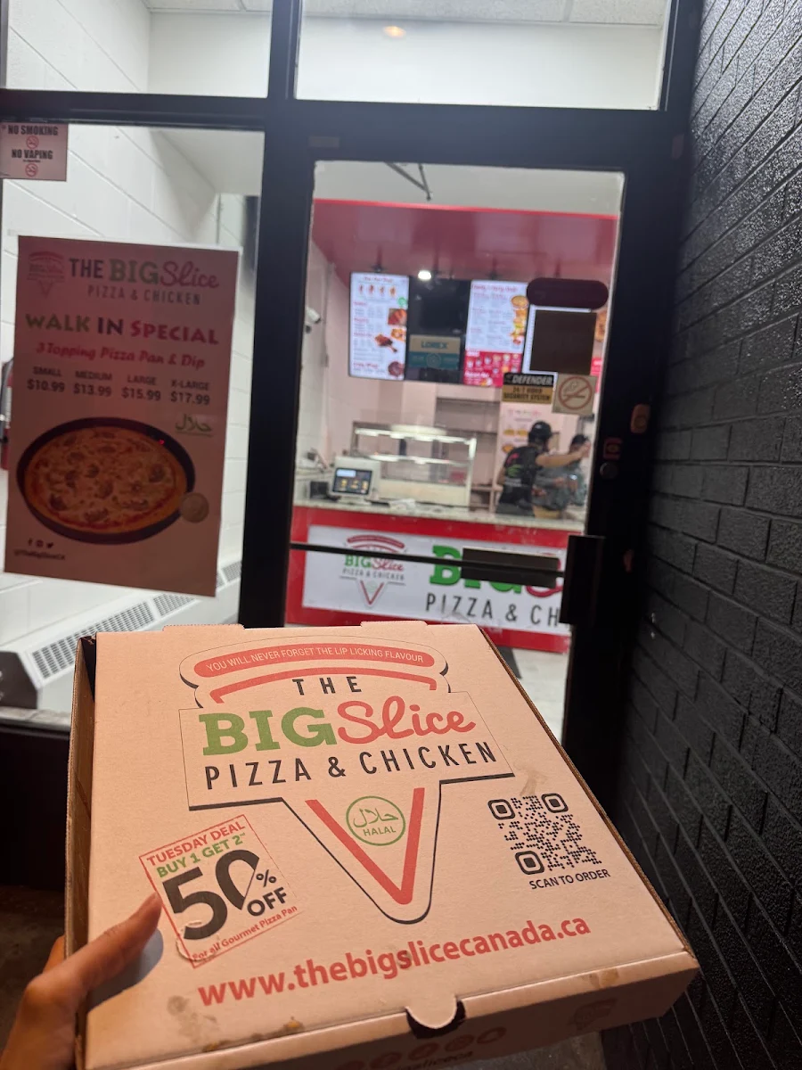 Menu, The Big Slice Pizza & Chicken
