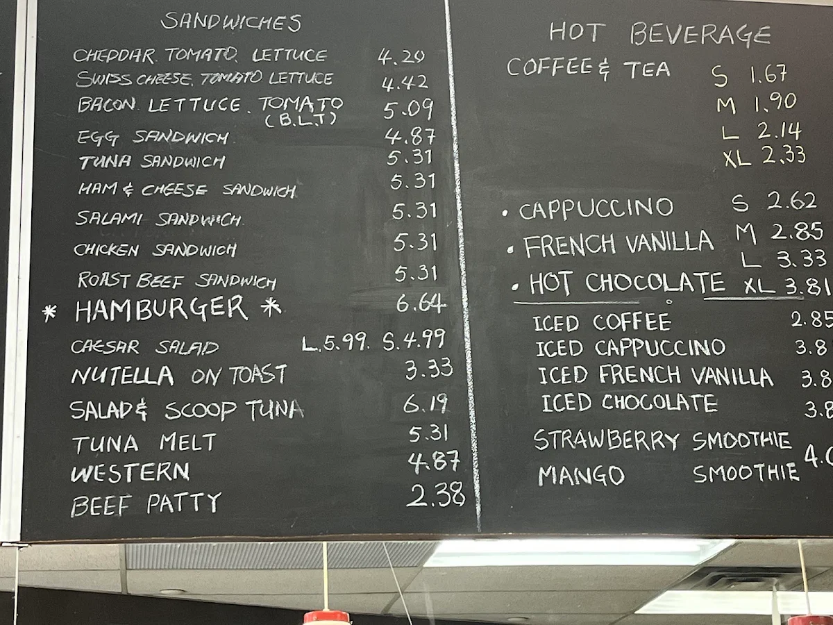 Menu, Dinah E Cafe