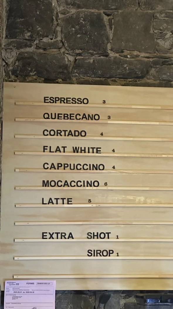 Menu, L'Orangerie Cafe