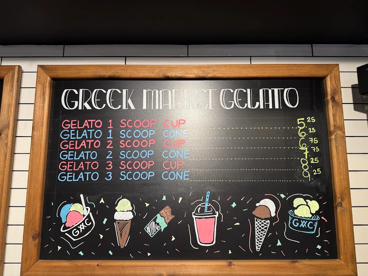 Menu, Greek Market Cafe