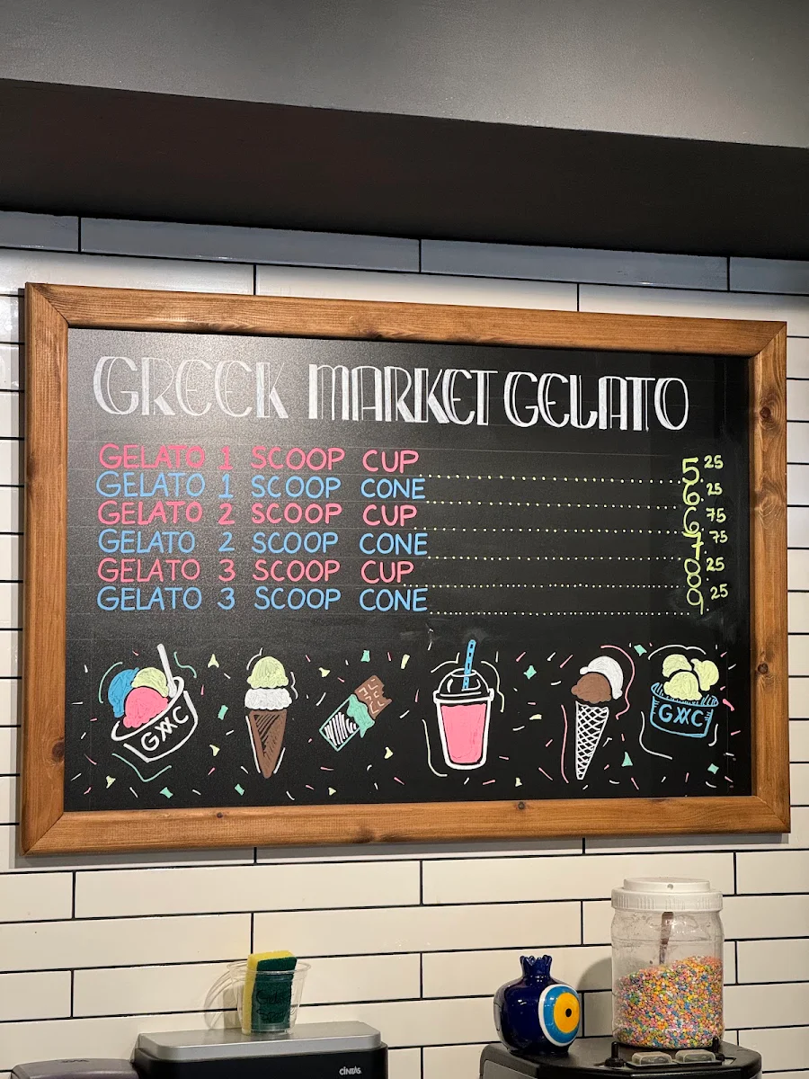Menu, Greek Market Cafe