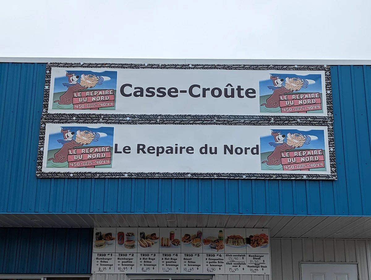 Menu, Le Repaire Du Nord Inc