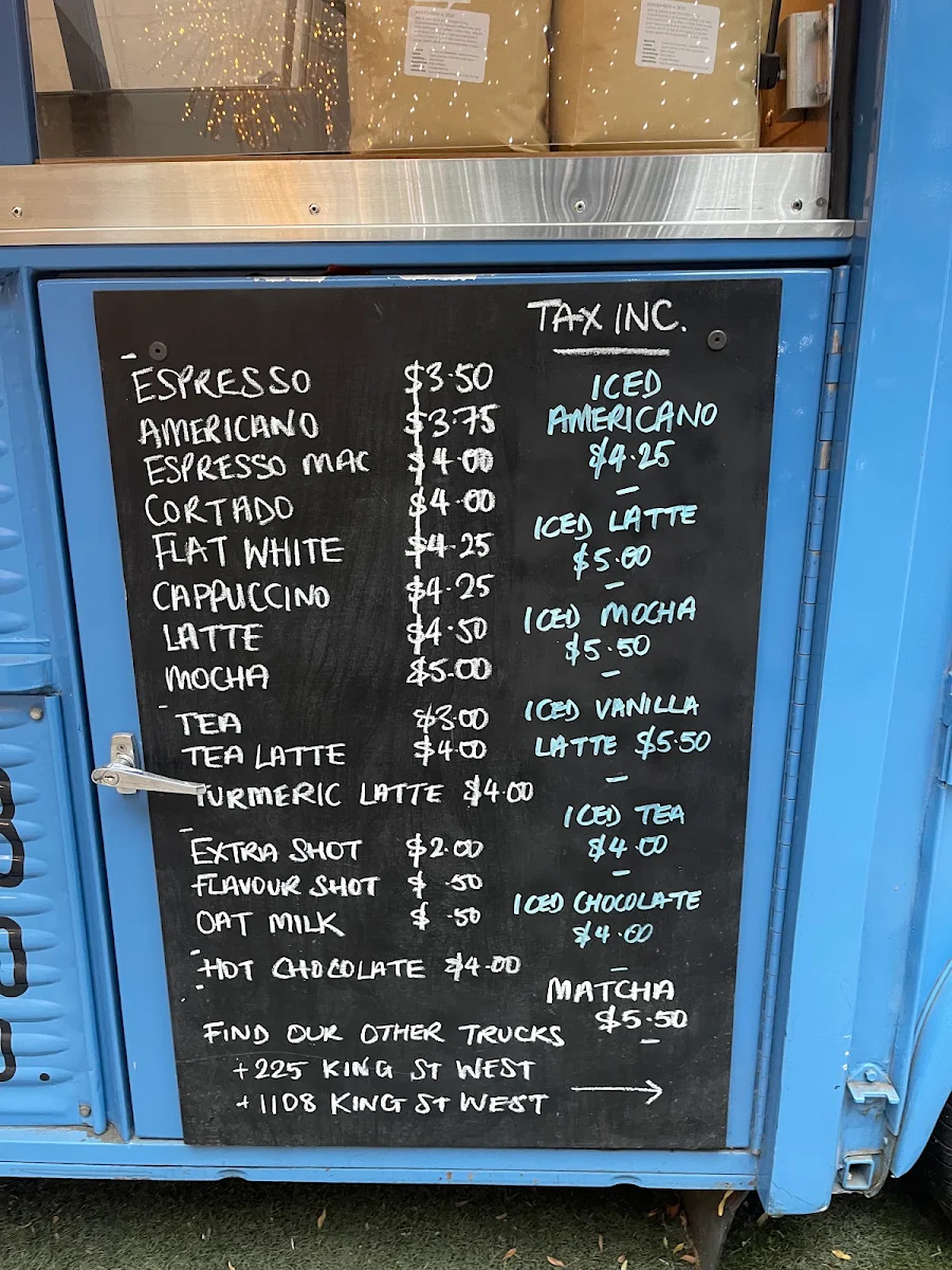 Menu, Jacked Up Coffee
