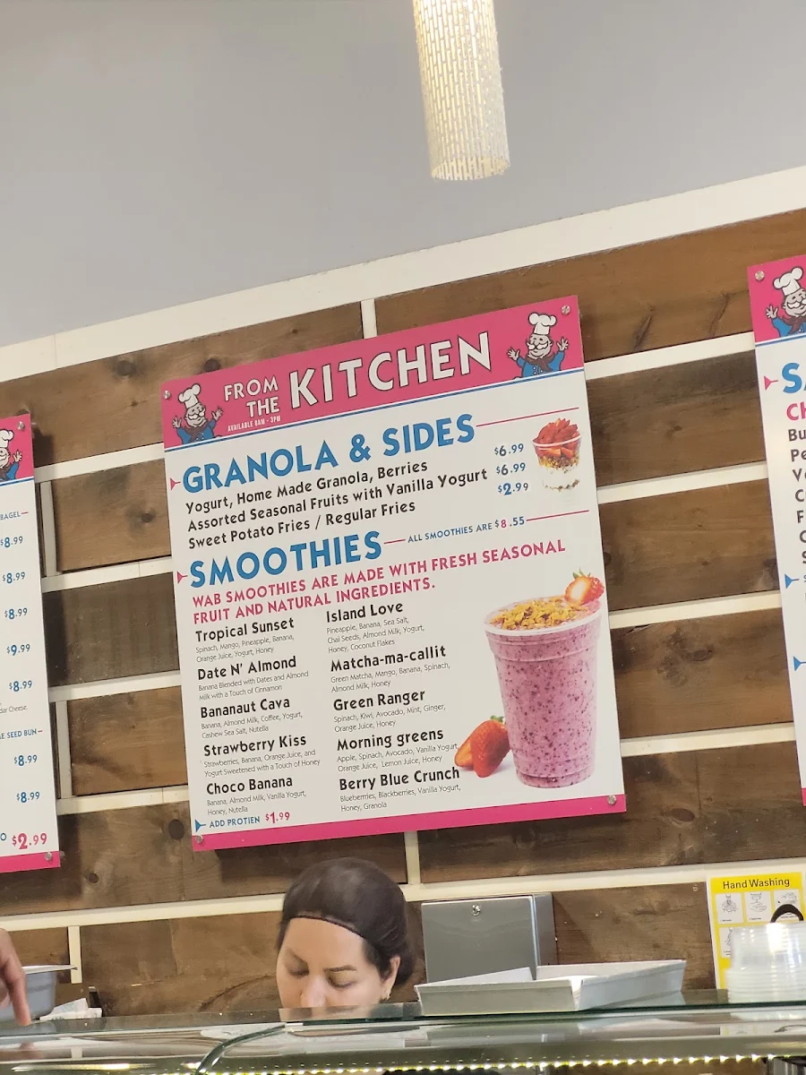 Menu, What A Bagel Dufferin