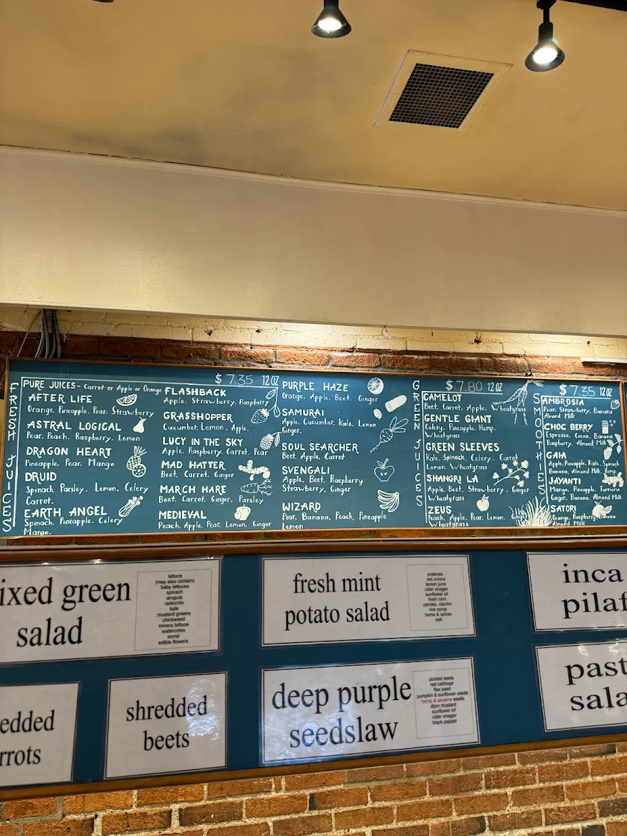 Menu, Green Cuisine Vegetarian Restaurant