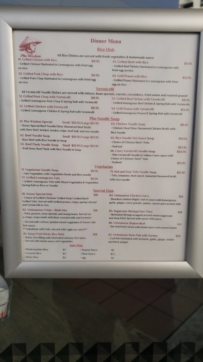Menu, Thai Food Near Me
