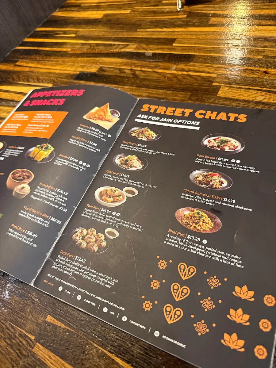 Menu, Brar's Trinity Common