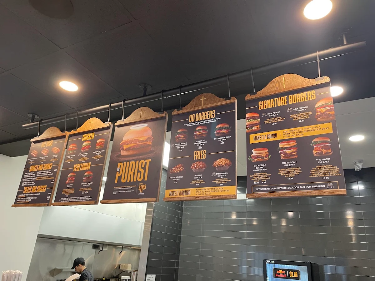 Menu, The Burger's Priest