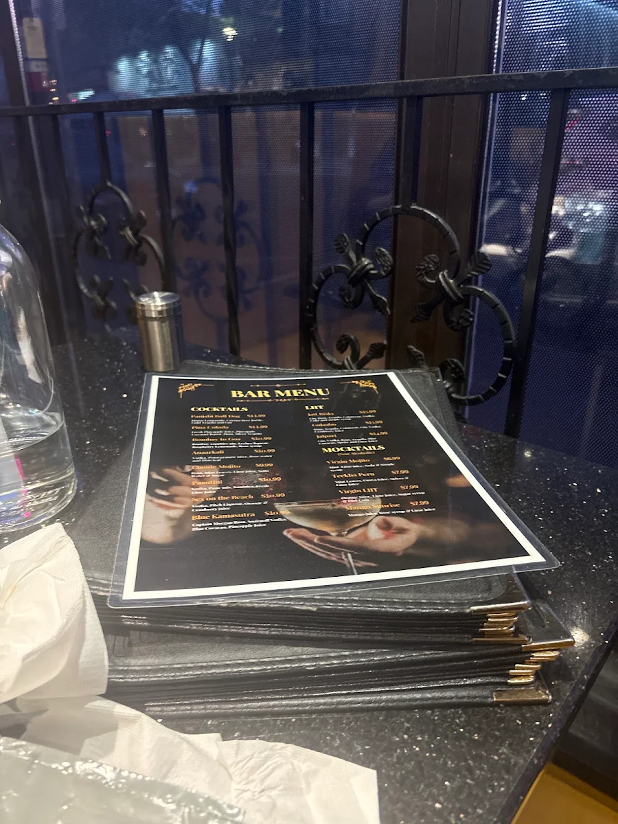 Menu, Mehfill Indian Cuisine