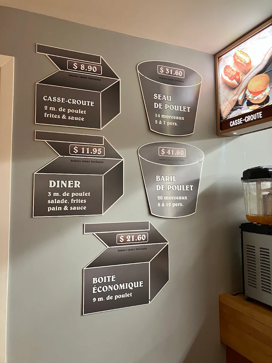 Menu, Cantine Normandin