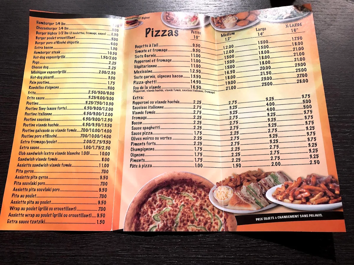 Menu, Patate Boyer