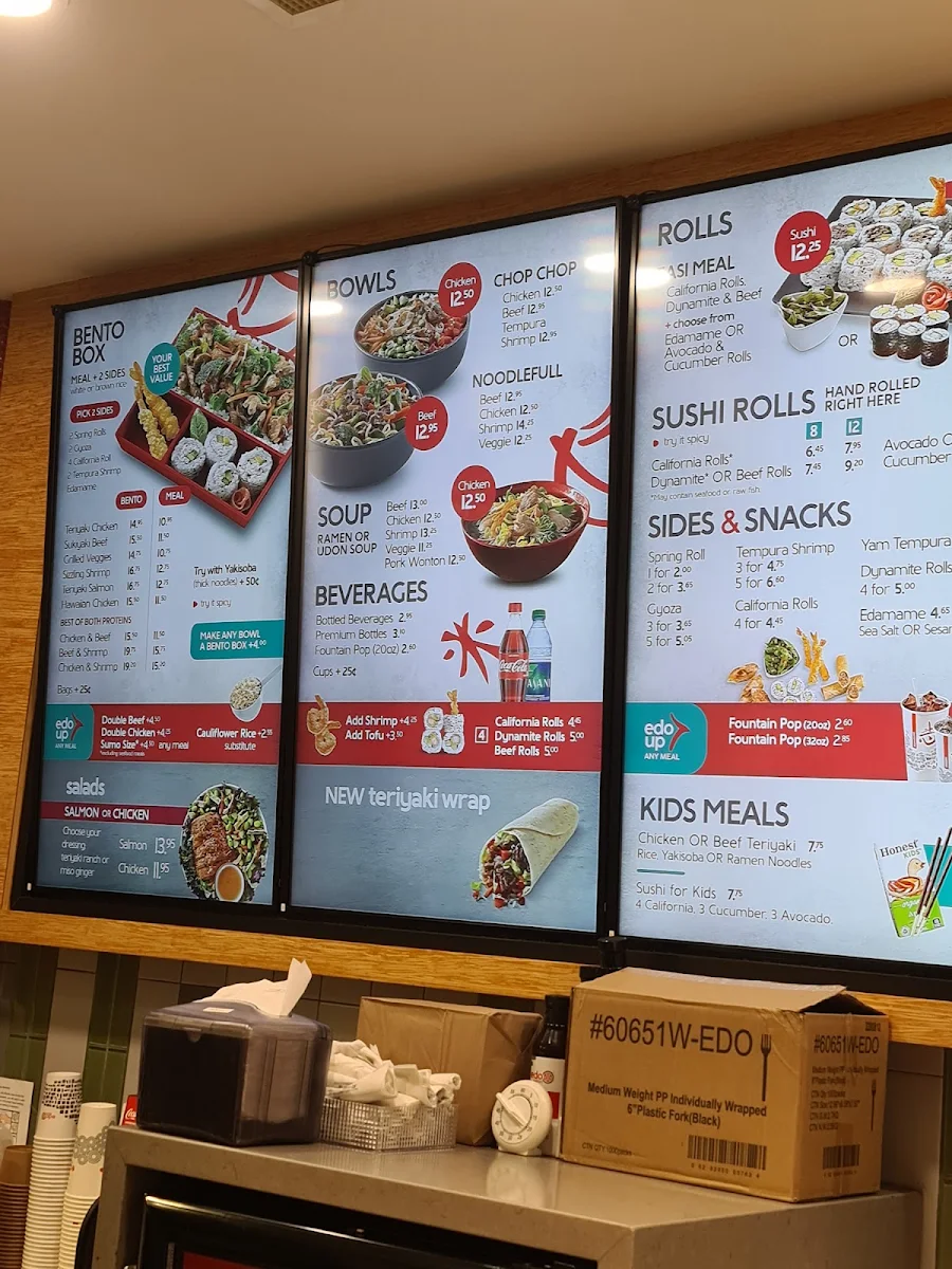 Menu, Edo Japan