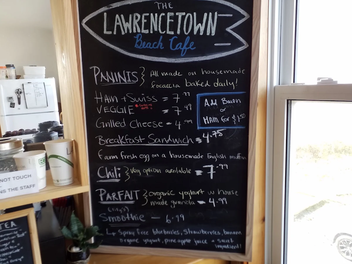 Menu, MacDonald House Lawrencetown beach cafe & Crafts