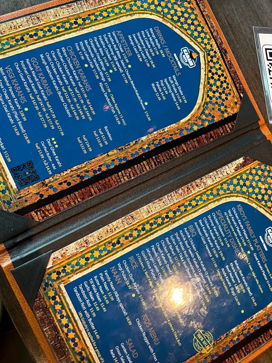 Menu, Karahi Boys