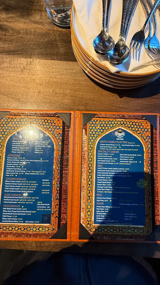 Menu, Karahi Boys