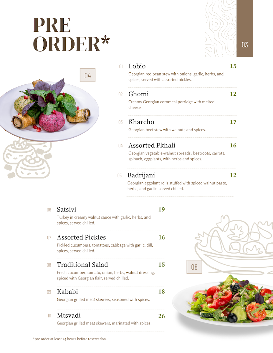Menu, Twist & Taste