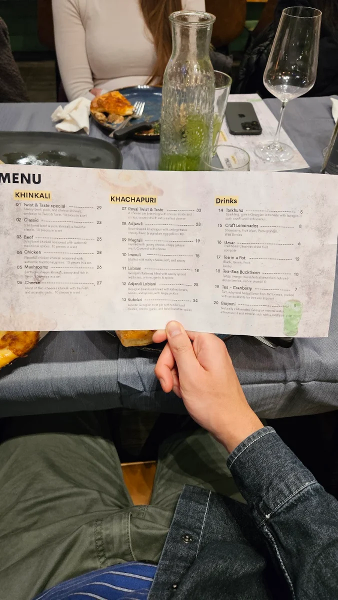 Menu, Twist & Taste