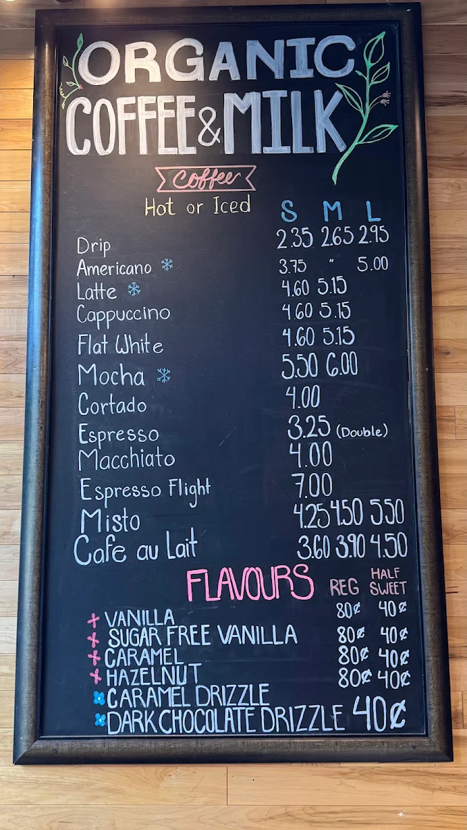 Menu, Birds & Beans Cafe