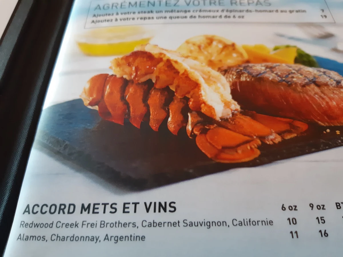Menu, Bâton Rouge Grillhouse & Bar