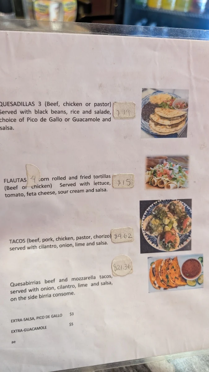 Menu, Le Taco fou