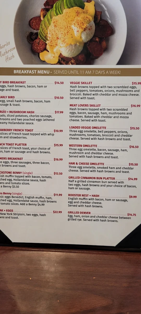 Menu, The Red Barn Restaurant & Dano's Lounge