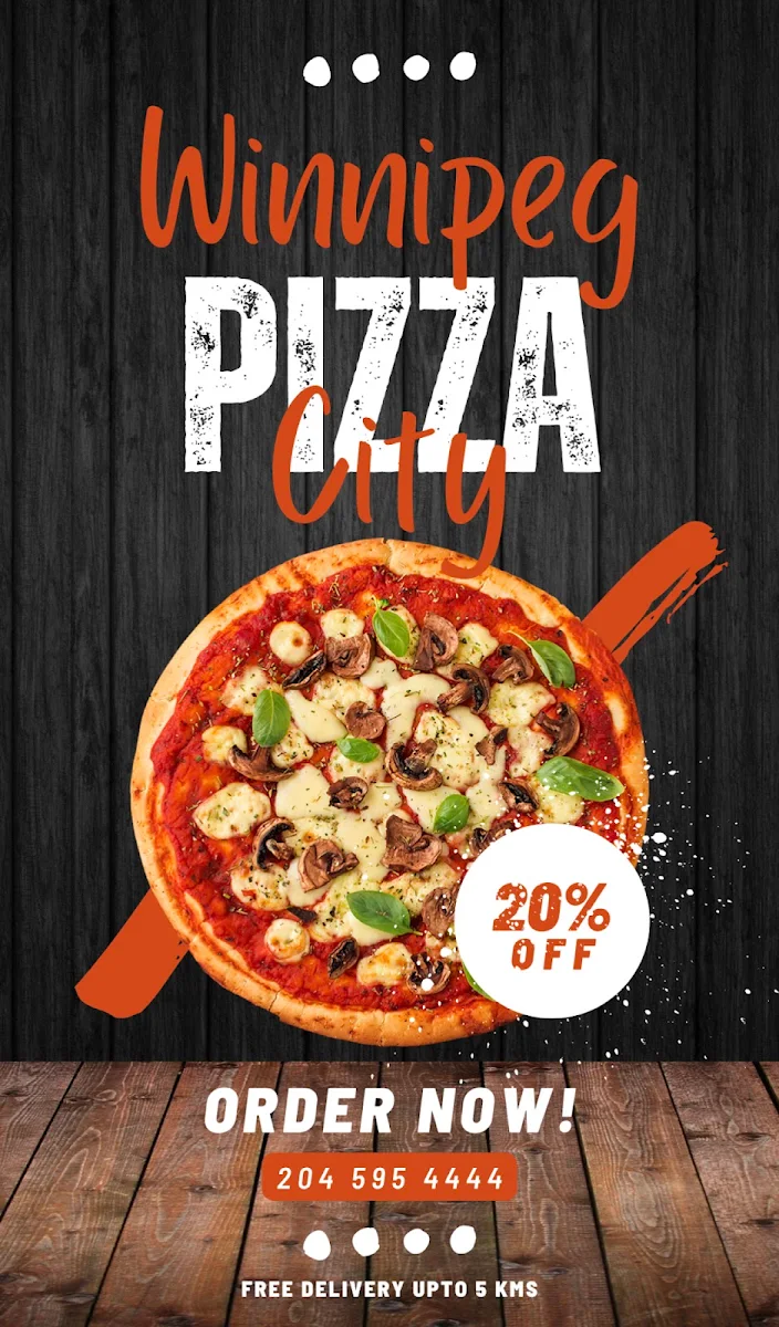 Menu, Winnipeg City Pizza & Grill